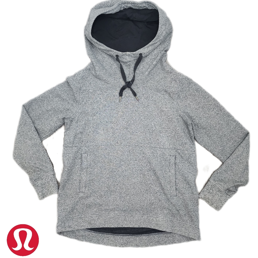Lululemon Athletica Womens Size 8 Grey "Split Pullover" Speckled Black‎ / Black